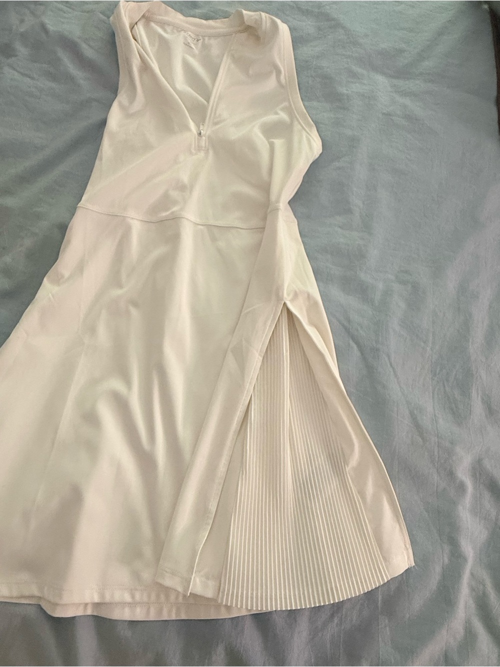 Old Navy White Sleeveless Pleated Side - tennis Mini Dress
